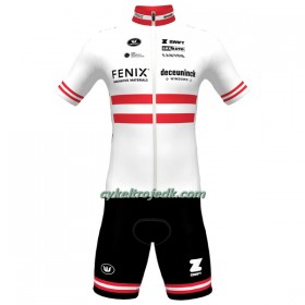 Cykeltøj + Cykelshorts 2023 Fenix-Deceuninck Østrigsk Mesterskab Rød Hvid